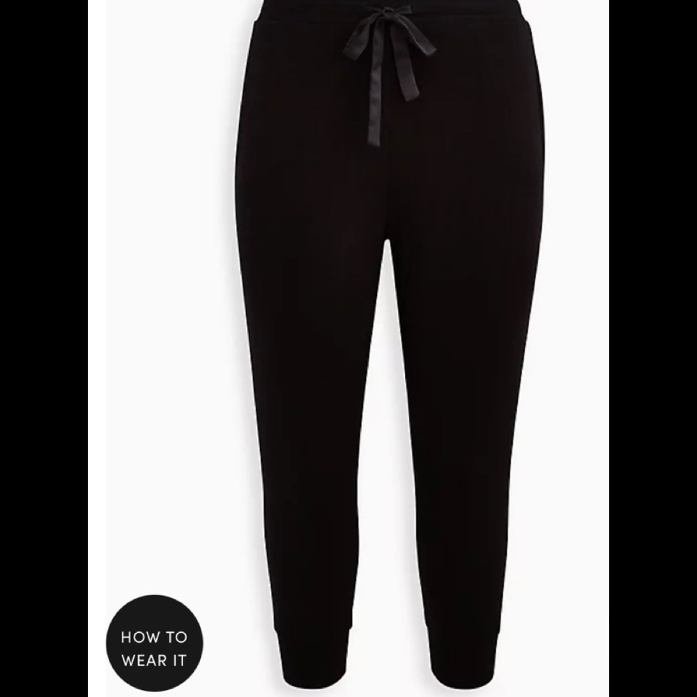 nwt torrid black sleep jogger pants 3x